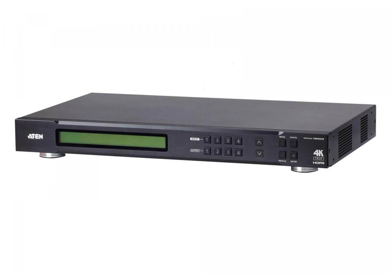 Матричный коммутатор Aten ProAV black: 4x4 True 4K HDMI Матричный коммутатор