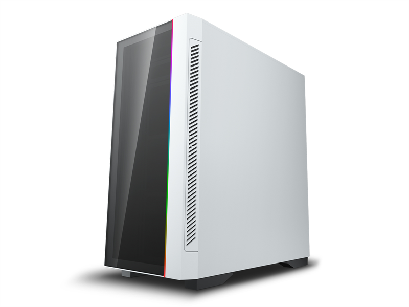 Корпус Deepcool MATREXX 55 V3 ADD-RGB WH 3F без БП, большое боковое окно, 3xRGB LED 120мм вентилятора спереди, RGB LED спереди, белый, ATX