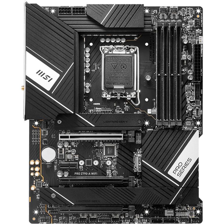 Материнская плата MSI PRO Z790-A WIFI WIFI LGA1700/4DDR5/3PCIEx16/1PCIEx1/4M.2/6SATA3/1USB3.2 Gen2X2/4USB3