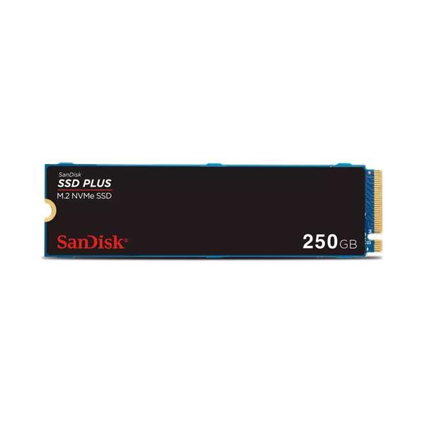Твердотельный накопитель SanDisk SSD PLUS M.2 2280 NVMe 250Gb, 2400MBs/1500MBs TBW 40, SDSSDA3N-250G-G26, 1 year Твердотельный накопитель SanDisk SSD PLUS M.2 2280 NVMe 250Gb, 2400MBs/1500MBs TBW 40, SDSSDA3N-250G-G26, 1 year