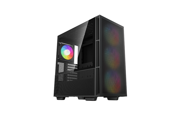 корпус Deepcool CH560 без БП, боковое окно (закаленное стекло), 3x140мм ARGB вентилятор спереди и 1x120мм ARGB вентилятор сзади, черный, ATX (R-CH560-BKAPE4-G-1)