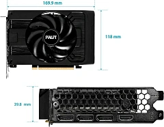Видеокарта Palit RTX5050 STORMX OC 8GB GDDR6 128bit 3-DP HDMI 1FAN ITX RTL