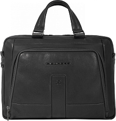 Деловая сумка Piquadro Carl CA4098S129/N с отделением для ноутбука 14" черная натур.кожа