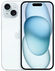 Смартфон Apple A3090 iPhone 15 128Gb 6Gb голубой моноблок 3G 4G 1Sim 6.1" 1179x2556 iOS 17 48Mpix 802.11 a/b/g/n/ac/ax NFC GPS GSM900/1800 Protect