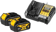 Батарея аккумуляторная DeWalt DCB1104M2-QW 18В 4Ач Li-Ion (З/У в компл.)