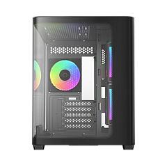 корпус Ocypus Iota C50 BK Curve ARGB Digital, MATX, Type-C*1, USB3.0*2, REAR 1x120mm ARGB, MB SIDE 2x120mm ARGB