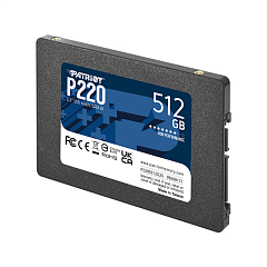 Твердотельный накопитель Patriot SSD P220 512GB SATA3 2.5" R550/W500 TBW 960TB 3D NAND