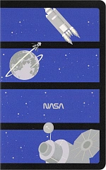 Блокнот Moleskine VOLANT NASA-INSPIRED SKVLNTL7063S5 Large 130х210мм PP 80стр. нелинованный мягкая обложка голубой Ракета