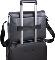 Сумка-мессенджер Piquadro Urban CA6802UB00/GRN с отделением для ноутбука 14" серая/черная натур.кожа