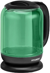Чайник электрический Hyundai HYK-G2807 1.7л. 2200Вт бирюзовый/черный корпус: стекло