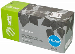 Картридж лазерный Cactus CS-CE260X CE260X черный (17000стр.) для HP LJ CP4525