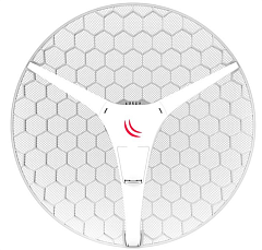 Точка доступа MikroTik LHG XL HP5 with 27dBi 5GHz antenna, Dual Chain High Power 802.11an wireless, 600MHz CPU, 64MB RAM, 1x LAN, POE, PSU, RouterOS L3