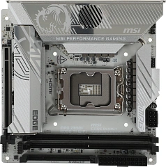 Материнская плата MSI MPG Z890I EDGE TI WIFI Z890, LGA1851, 4*DDR5, 2*PCIEx16, 1*PCIEx1, 5*M.2, 2*TypeC, 4*USB3.2Gen2, 6*USB3.2Gen1, 5*USB2.0, 4*SATA3.0, 5G, 2*Type-C(DP), HDMI, ATX, RTL