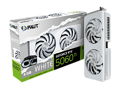 Видеокарта PALIT NE7506TU19P1-GB2062M RTX5060Ti WHITE OC 8GB GDDR7 128bit 3-DP HDMI