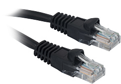 Патч-корд Buro UTP 4 пары cat.5E CCA molded 0.5м черный RJ-45 (m)-RJ-45 (m)