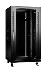Шкаф телекоммуникационный 19" напольный 22U 600x800x1166mm Cabeus SH-05C-22U60/80-BK Шкаф телекоммуникационный 19" напольный 22U 600x800x1166mm (ШхГхВ) передняя стекл. и задняя сплошная металл, цвет черный (RAL 9004)
