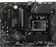 Материнская плата MSI PRO B760-P WIFI DDR4 B760, LGA1700, 4*DDR4, 5*PCIEx16, 2*M.2, 2*TypeC, 2*USB3.2Gen2, 2*USB3.2Gen1, 8*USB2.0, 4*SATA3.0, 2.5G, DP, HDMI, ATX, RTL