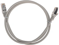 Патч-корд Rexant 02-0110-1 F/UTP RJ-45 вил.-вилка RJ-45 кат.5E 1м серый LSZH