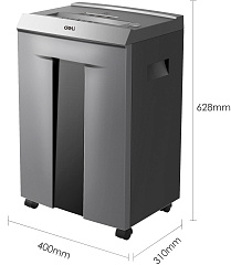 Уничтожитель бумаги (шредер) Deli ET096, Серый, Р-5, 2x12, 16 Листов, 30л.