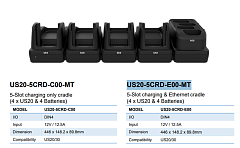 Пятислотовый зарядный и коммуникационный кредл M3 Mobile ASSY: US20/US30 5-Slot charging & Ethernet cradle for 4 x US20 & 4 Batteries. Requires power supply (US20-PWSP-5XX; sold separately)