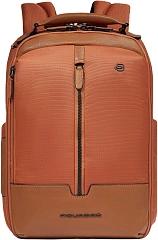 Рюкзак мужской Piquadro Marcel CA6823W138/ARCU оранжевый/коричневый ткань/натур.кожа