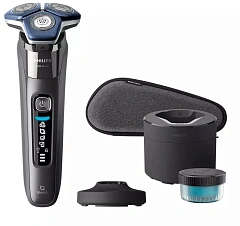 Бритва роторная/ Бритва роторная Philips Series 7000 S7887/55 реж.эл.:3 питан.:аккум. черный/синий