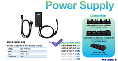 Блок питания M3 Mobile ASSY: US20/US30 PSU 100~240VAC, 12VDC, 12.5A. Provides power to the 5 slot cradle for US20 and the 8 slot cradle for UL20. Includes EU power cord.