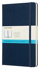 Блокнот Moleskine CLASSIC QP066B20 Large 130х210мм 240стр. пунктир твердая обложка синий сапфир