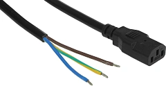 Шнур питания ITK PC-C13N-2M C13 проводник.:3x1.5мм2 2м 230В 10А черный