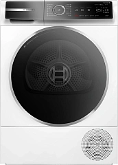 Сушильная машина BOSCH, 8 серия, тепловой насос, загрузка 9 кг, сенсорное управление, дисплей, отложенный старт, 14 программ, класс энергоэффективности : A+++, Габариты: 842 х 598 х 613 мм, цвет белый