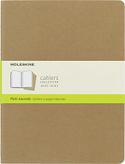 Блокнот Moleskine CAHIER JOURNAL QP423 XLarge 190х250мм обложка картон 120стр. нелинованный бежевый (3шт)