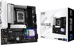 Материнская плата ASROCK B860M PRO RS, LGA1851, B860, 4*DDR5, 4*SATA, 4*M.2, 6*USB 3.2, 2*USB 2.0, Type-C, 2*PCIx16, 1*M.2 (Key E), HDMI+DP, mATX