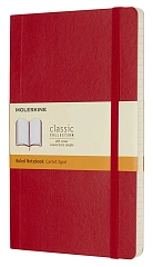 Блокнот Moleskine CLASSIC SOFT QP616F2 Large 130х210мм 192стр. линейка мягкая обложка красный
