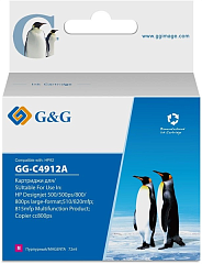Картридж G&G GG-C4912A № 82 пурпурный (72мл) для HP DJ 500/800C