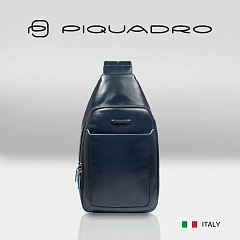 Рюкзак слинг мужской Piquadro Blue Square CA4827B2/BLU2 синий натур.кожа