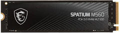 Твердотельный накопитель MSI SSD SPATIUM M560 1TB M.2 2280 PCle 5.0 NVMe R10200/W8400MB/s 3D NAND TLC MTBF 1.5M 1300000/1400000 IOPS 600TBW