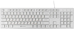 Клавиатура Оклик 500M белый USB slim Multimedia (1061586) кабель 1.5м