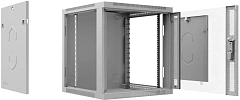  Cabeus SH-05F-12U60/60-R Шкаф телекоммуникационный настенный разобранный 19" 12U 600x600x635mm (ШхГхВ) дверь стекло, цвет серый (RAL 7035)