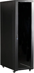 Шкаф серверный Lanmaster (TWT-CBB-47U-6X10-G1) напольный 47U 600x1000мм пер.дв.стекл 2 бок.пан. металл 800кг черный 926мм 2277мм IP20 металл