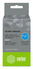 Картридж ленточный Cactus CS-M21-250C342 черный на белом 11.15x2.1 для Brady BMP21-PLUS, BMP21, BMP21-LAB
