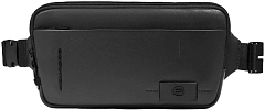 Сумка поясная мужская Piquadro Russel CA6204W137/N черная натур.кожа