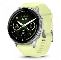 Смарт-часы Garmin Venu 4 1.4" AMOLED корп.серебристый рем.желтый (010-03014-02)