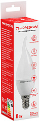 Лампа светодиодная Thomson TH-B2028 8Вт цок.:E14 свеча 220B св.свеч.бел.нейт. Tail Candle