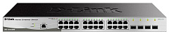 Коммутатор D-Link DGS-1210-28/ME/B2A, L2 Managed Switch with 24 10/100/1000Base-T ports and 4 1000Base-X SFP ports.16K Mac address, 802.3x Flow Control, 4K of 802.1Q VLAN, 802.1p Priority Queu