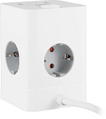 Сетевой удлинитель Buro BU-PTE4.1UC-W 1.5м (4 розетки) белый (коробка)