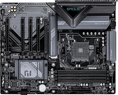 Материнская плата Gigabyte B550 X EAGLE B550, AM4, 4*DDR4, 5*PCIEx16, 2*M.2, 2*TypeC, *USB3.2Gen2, 3*USB3.2Gen1, 6*USB2.0, 4*SATA3.0, 2.5G, HDMI, ATX, RTL