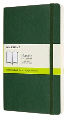 Блокнот Moleskine CLASSIC SOFT QP618K15 Large 130х210мм 192стр. нелинованный мягкая обложка зеленый