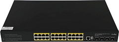 Коммутатор CUDY 24-Port Layer 3 Managed Gigabit PoE+ Switch with 4 10G SFP Slots 400W Layer 3 Managed 24 Ports 10/100/1000M PoE Switch, 24 Gigabit Ethernet ports + 4 10 Gigabit uplink SFP+ optical ports + 1 USB serial port + 1 console port