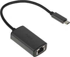 Концентратор CUDY USB-C to Ethernet Adapter Aluminum Portable USB-C to Gigabit Ethernet Adapter, Compatible with Laptop, MacBook, Surface, PC with Windows, XP, Mac/Linux and more
