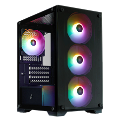 корпус 1STPLAYER FIREBASE X2-M / mATX / 4x120mm FRGB fans / X2-M-BK-4F1